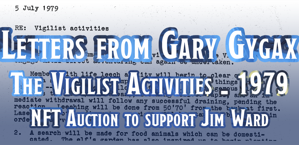 Gary Gygax correspondence with Jim Ward NFT – 1979