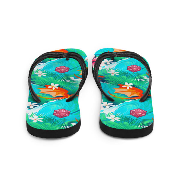 Dragon Hawaiian Print Flip-Flops - Image 3