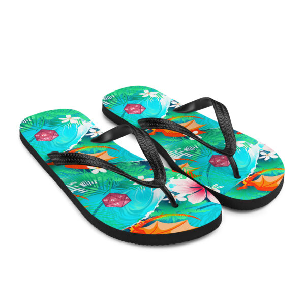 Dragon Hawaiian Print Flip-Flops - Image 7