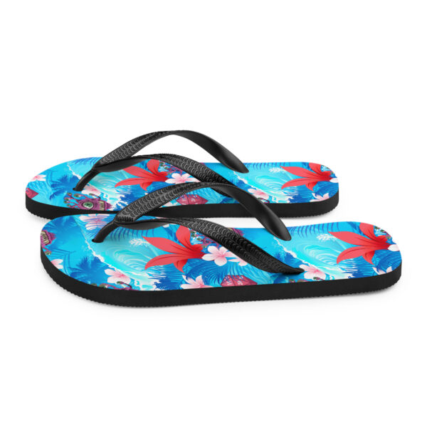 Beholder Hawaiian Print Flip-Flops