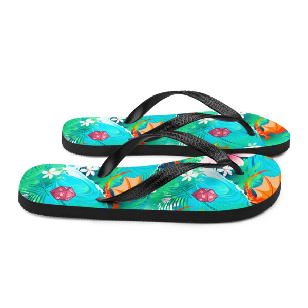 Dragon Hawaiian Print Flip-Flops - Image 6